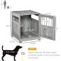 Wooden End Table Pet Kennel Dog Crate with Lockable Door for Small Medium Dog Indoor