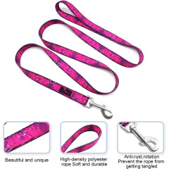 Walking Training Printed Girl Pet Leashes for Small, Medium and Large Dogs