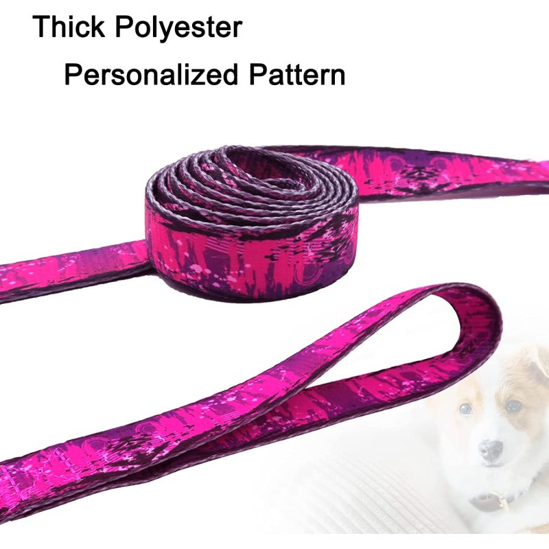 Walking Training Printed Girl Pet Leashes for Small, Medium and Large Dogs