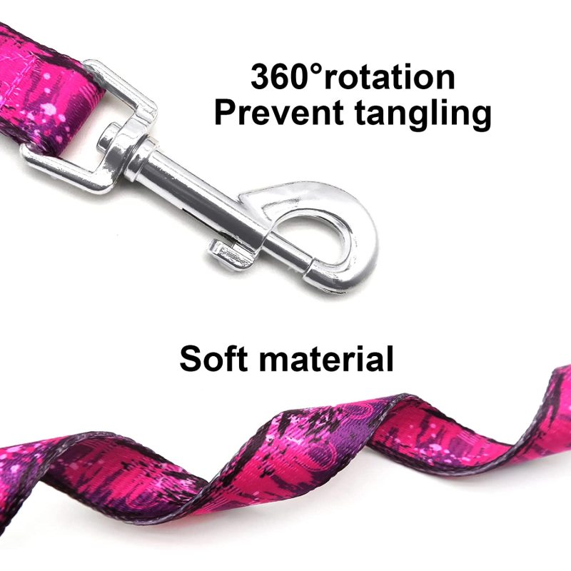 Walking Training Printed Girl Pet Leashes for Small, Medium and Large Dogs