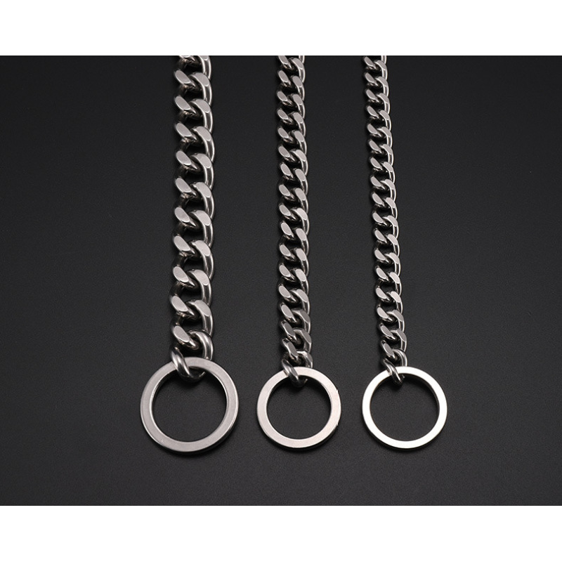 Training Chain Dog Collar Metal Pet Choker Collars Chrome Plated Durable Rust Proof for Small Medium and Large Dogs