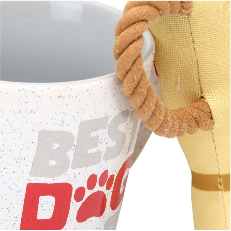 Dog Dad Mug and Dog Toy Set - Great Gift Idea for Pet Owners - Cute Dog Stocking Stuffer