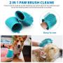 Dog Paw Cleaner Cup with Towel Pet Foot Washer Dog Cleaning Brush for Puppy Cats paw cleaner cup