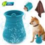 Dog Paw Cleaner Cup with Towel Pet Foot Washer Dog Cleaning Brush for Puppy Cats paw cleaner cup