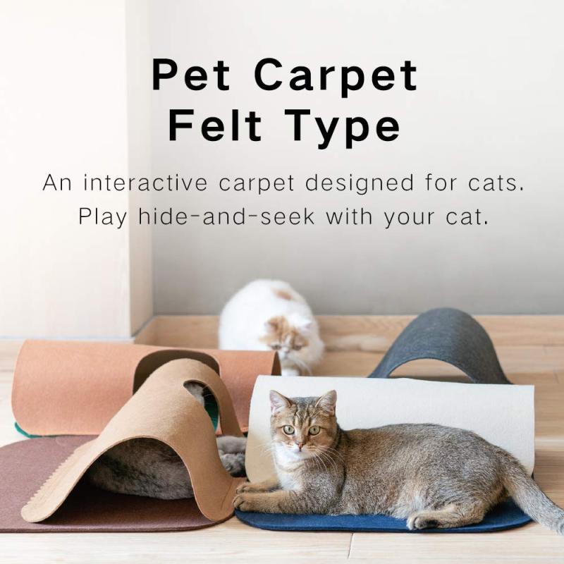 Cat Play Mat Interactive Fun Tunnel Activity Rug Toy for Indoor Cat Exercise Felt Material Random Combinations