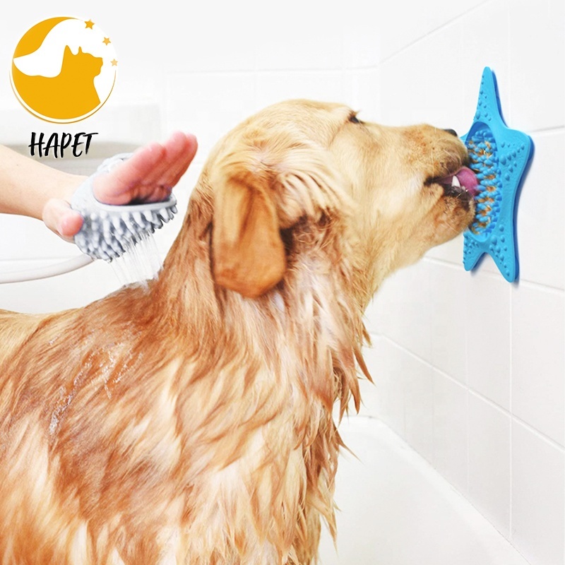 Dog Licking Mat Butter Lick Pad BPA Free and Non-Toxic Super Strong Suction to Wall Dog Bath Training Toy