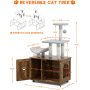 Cat Washroom Furniture Cat Litter Box with Platform Scratching Post
