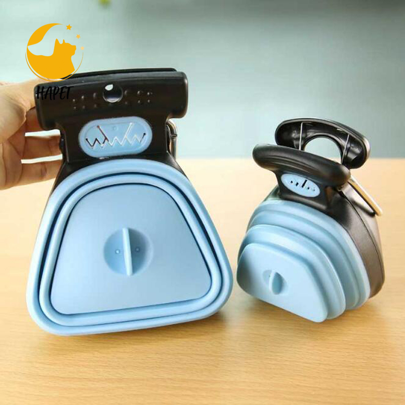 Dog Leash Clip Include Poop Bag Heavy Duty Dog Waste Cleaner with Bag Dispenser Portable Poop Scoop for Dog