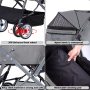 High Quality Material Gofist pet stroller body is made of high quality alloy steel, which is strong and durable, can withstand