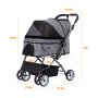 High Quality Material Gofist pet stroller body is made of high quality alloy steel, which is strong and durable, can withstand