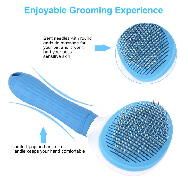 Pet Grooming Shedding Slicker Brush Easy to Remove Tool Suitable for Pets