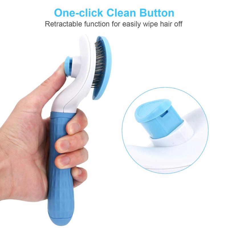 Pet Grooming Shedding Slicker Brush Easy to Remove Tool Suitable for Pets