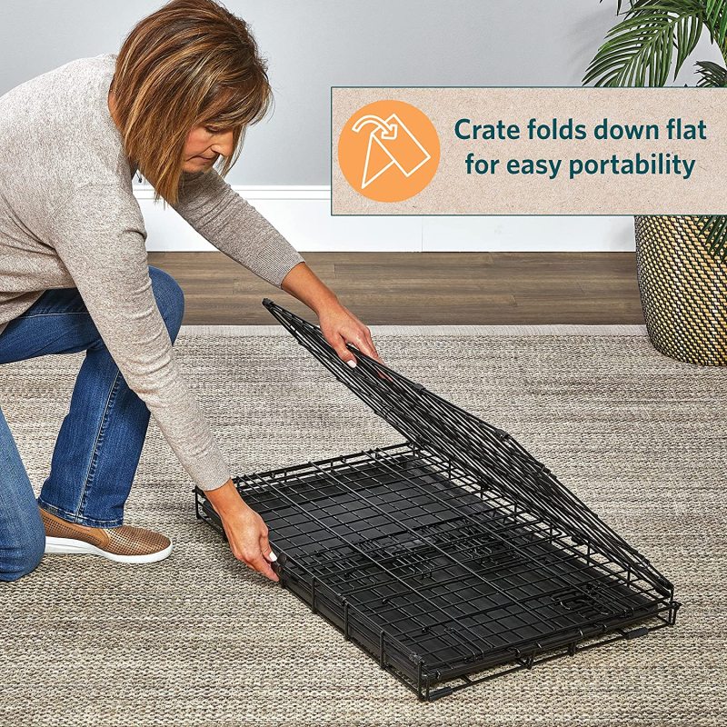 Dog Crate | Newly Enhanced MidWest Life Stages XS Folding Metal Dog Crate | Divider Panel, Floor Protecting Feet, Leak-Proof Dog