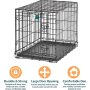 Dog Crate | Newly Enhanced MidWest Life Stages XS Folding Metal Dog Crate | Divider Panel, Floor Protecting Feet, Leak-Proof Dog