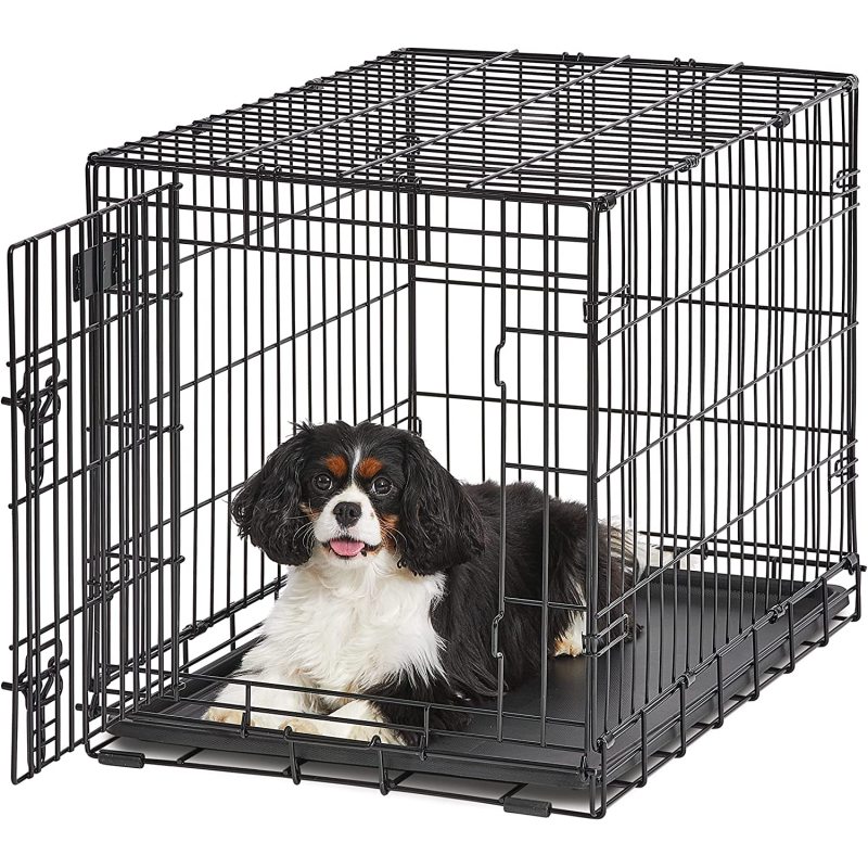 Dog Crate | Newly Enhanced MidWest Life Stages XS Folding Metal Dog Crate | Divider Panel, Floor Protecting Feet, Leak-Proof Dog