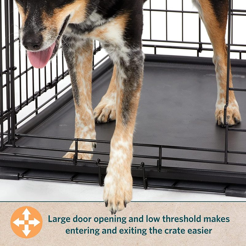 Dog Crate | Newly Enhanced MidWest Life Stages XS Folding Metal Dog Crate | Divider Panel, Floor Protecting Feet, Leak-Proof Dog