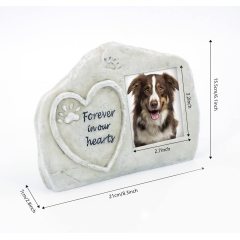 Pet Memorial Garden Stones, Cat or Dog Memorial Gifts Sympathy Pet Loss Gifts, Personalized Love Heart Paw Print Grave Markers