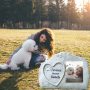 Pet Memorial Garden Stones, Cat or Dog Memorial Gifts Sympathy Pet Loss Gifts, Personalized Love Heart Paw Print Grave Markers
