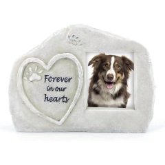 Pet Memorial Garden Stones, Cat or Dog Memorial Gifts Sympathy Pet Loss Gifts, Personalized Love Heart Paw Print Grave Markers