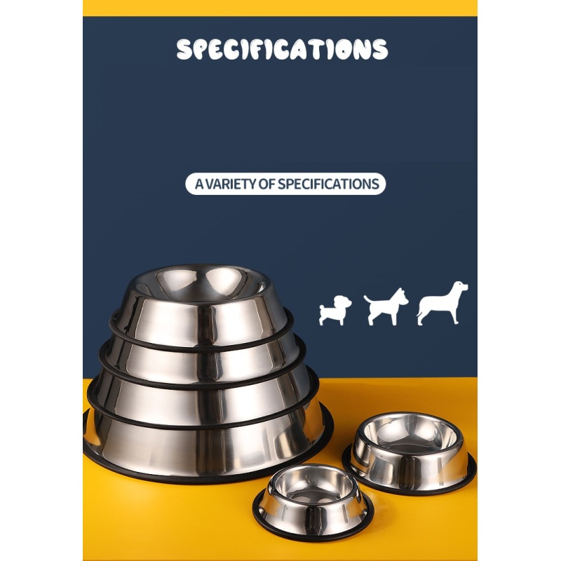 Manufacturer Bowl for Dogs Cats Easy Cleaning Pet Food Water Bowl Stainless Steel Pet Dog Bowl