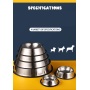 Manufacturer Bowl for Dogs Cats Easy Cleaning Pet Food Water Bowl Stainless Steel Pet Dog Bowl