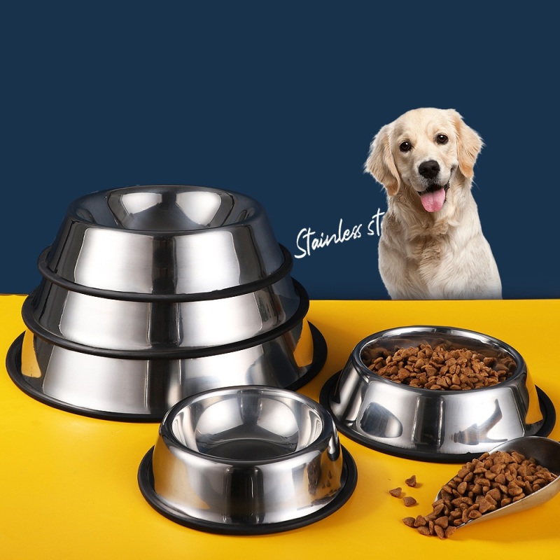 Manufacturer Bowl for Dogs Cats Easy Cleaning Pet Food Water Bowl Stainless Steel Pet Dog Bowl