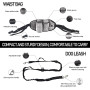Dual-Handle Reflective  Bungee  Dog Waist Leash Retractable for Walking Hiking