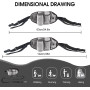 Dual-Handle Reflective  Bungee  Dog Waist Leash Retractable for Walking Hiking