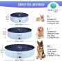 Foldable Dog Pool Collapsible Heavy Duty PVC Pet BathTub  and Puppies, 63 X 12 inch, XL 2021 Upgrade Version