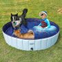 Foldable Dog Pool Collapsible Heavy Duty PVC Pet BathTub  and Puppies, 63 X 12 inch, XL 2021 Upgrade Version