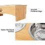 Holder Bamboo Elevated Bowls Feeder Stand for Dogs