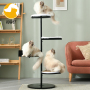 Multilevel and Luxury Cat Towers with Portable Plush Mats and Sisal-Covered Scratching Posts