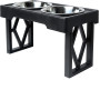 Raised Dog Dish with Stainless Steel Adjustable Elevated Dog Bowls For Pets