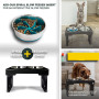 Raised Dog Dish with Stainless Steel Adjustable Elevated Dog Bowls For Pets