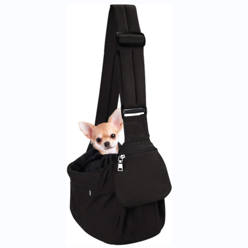 Adjustable Padded Shoulder Strap Dog Carrier Sling  with Drawstring