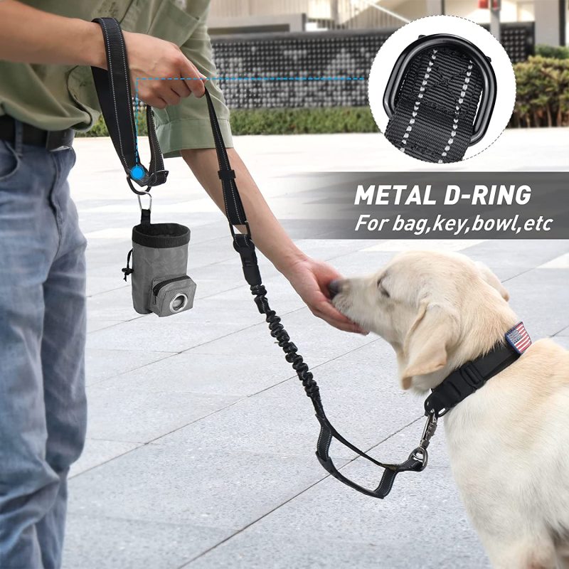 Highly Reflective Threads Tactical Dog Leash ith Padded Handle for Training