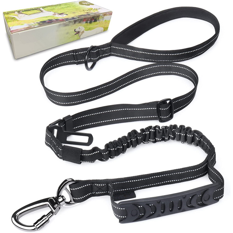 Highly Reflective Threads Tactical Dog Leash ith Padded Handle for Training