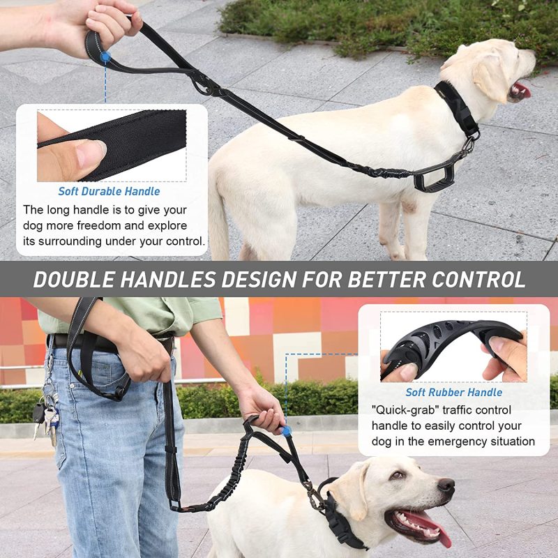 Highly Reflective Threads Tactical Dog Leash ith Padded Handle for Training