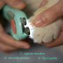 Dog Claw Trimmer Pet Stainless Steel Nail Cutter with Anti overclipping LED Light and Grooming