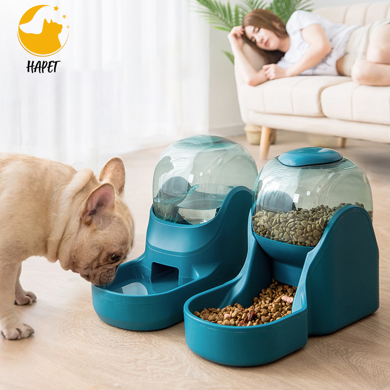 Automatic Dog Cat Feeder and Water Dispenser Pet Food Bowl Food Feeder