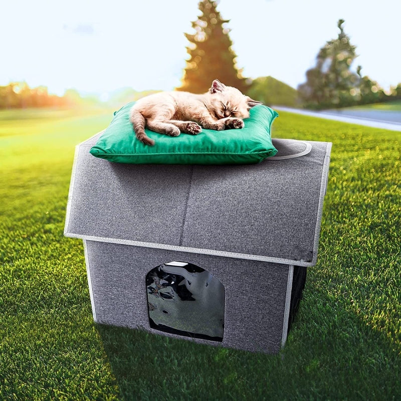 Outdoor Large Weatherproof Cat Houses for Outdoor Indoor Cats Cat Shelter