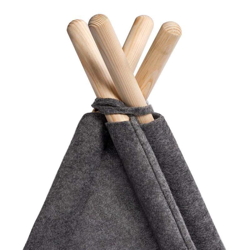 New style indoor felt pet tent Felt Teepee house pets bed for dogs and cat