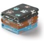 Fluffy Premium Fleece Pet Blanket Flannel Paw Printed 3 Pack