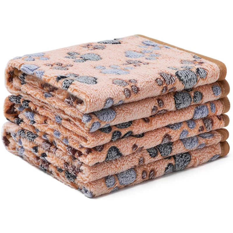 Fluffy Premium Fleece Pet Blanket Flannel Paw Printed 3 Pack