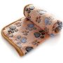 Fluffy Premium Fleece Pet Blanket Flannel Paw Printed 3 Pack