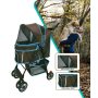Pet Stroller with Polyester Fabric for Dog  with Water Proof Fabric for Cat Travel Carriage