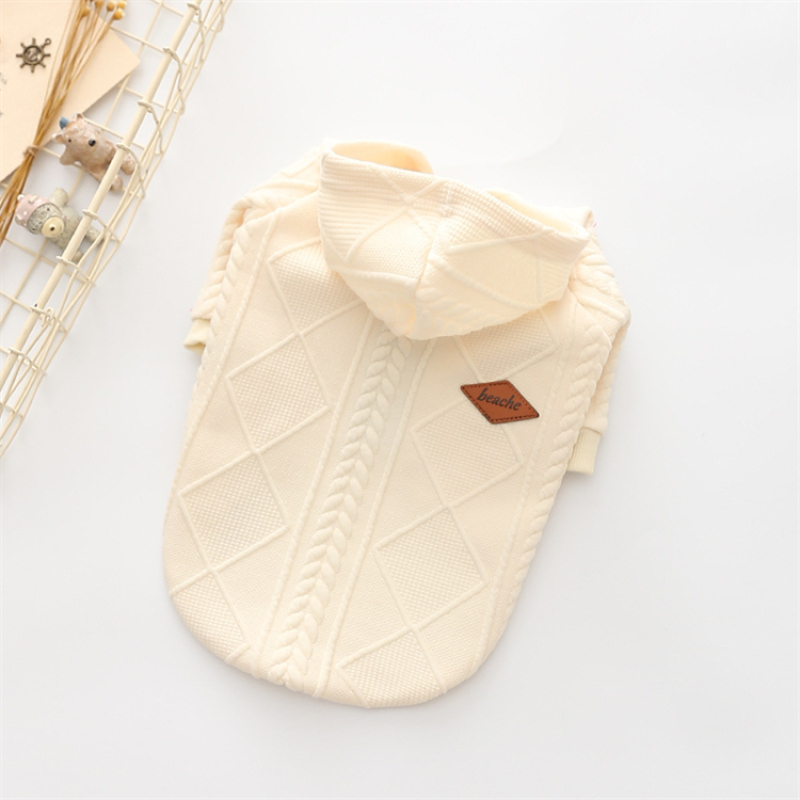 Designer Dog Clothes 2021 Pet Clothing Dog Knit Sweater Zipper Hooded Pet Clothes Warm Hooded Winter Sweater Puppy Cat Pet
