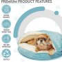 New Design Pet Beds for Dogs Cats Plush Corduroy Lined Covered Cat Dog Bed Popular Cozy Pet Beds Nest