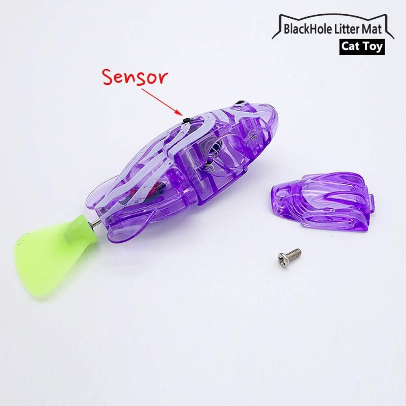 Hot Amazon Litter Mat Interactive Swimming Robot Fish Toy for Cat Dog with LED Light