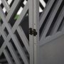 Furniture Style Decorative Dog Cage Kennel Wood Dog Crate End Table Lattice Night Stand with Lockable Door